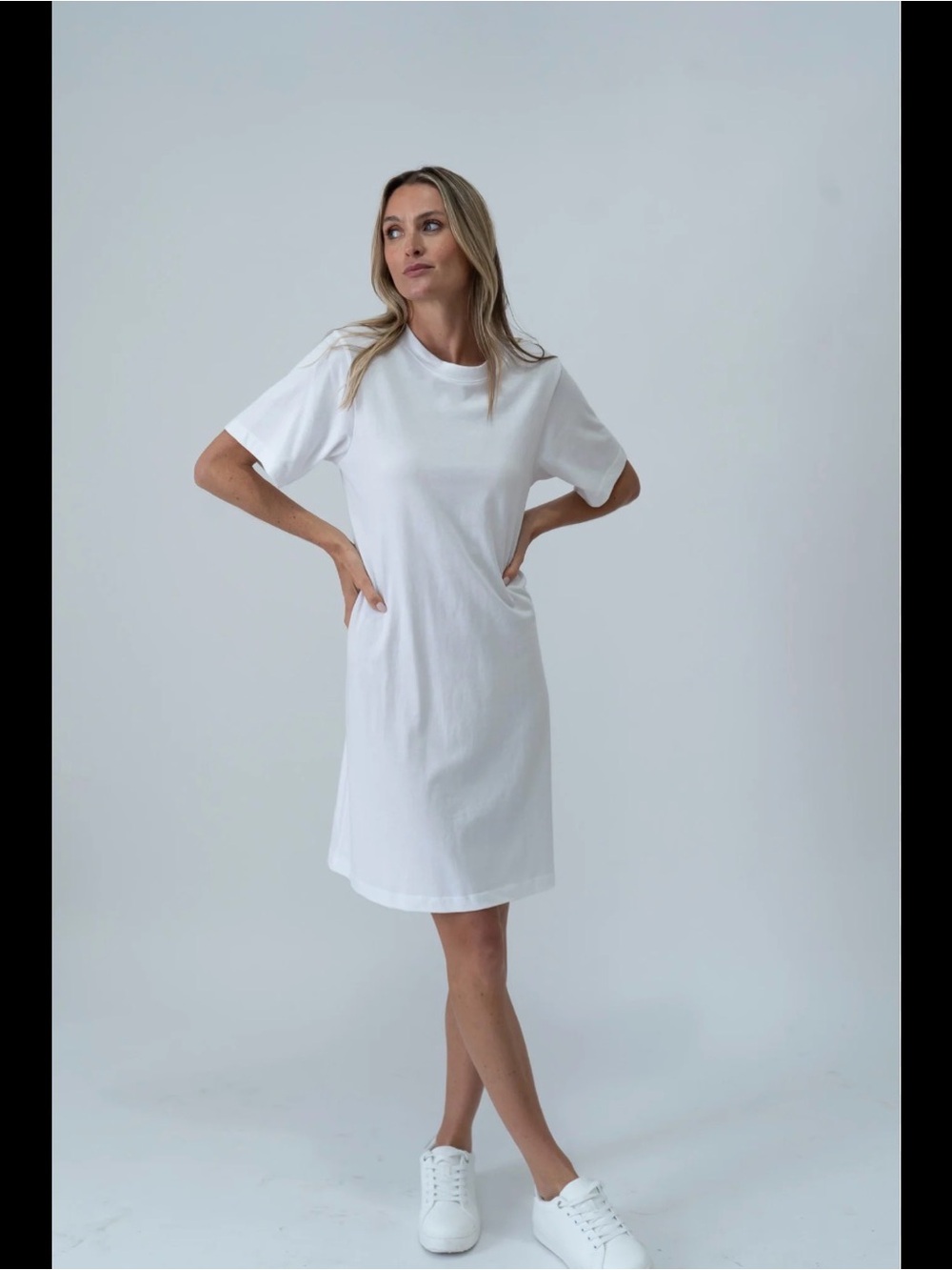 Six/Fifty White Classic Tee Dress NWT XS Short Sleeve T-Shirt Dress